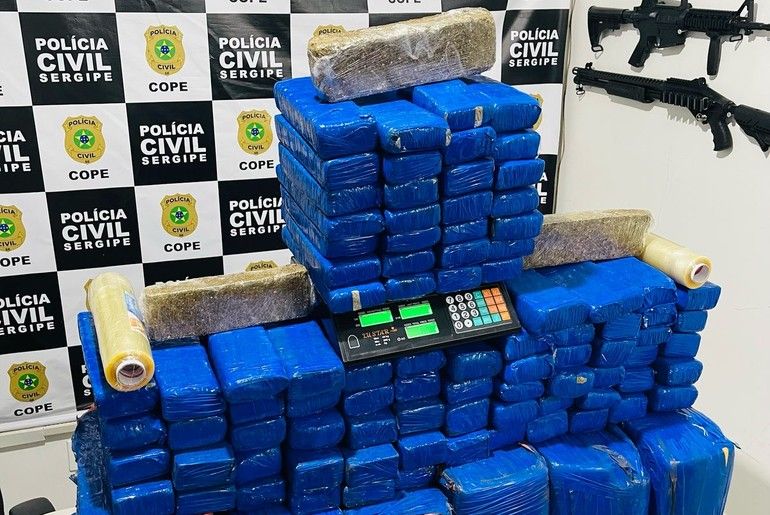 Polícia apreende 200 kg de maconha avaliados em R$ 500 mil em Itaporanga D’Ajuda