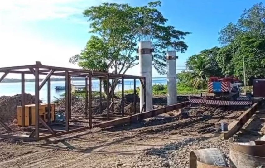 Ponte Neópolis-Penedo começa a receber os pilares