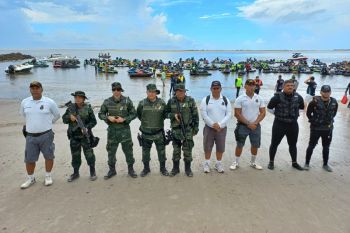 PM participa de operação conjunta com a Capitania dos Portos na Praia do Saco