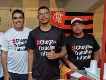 Chega de Trabalho Infantil: MPT-SE realiza campanha durante partida entre Bangu e Flamengo
